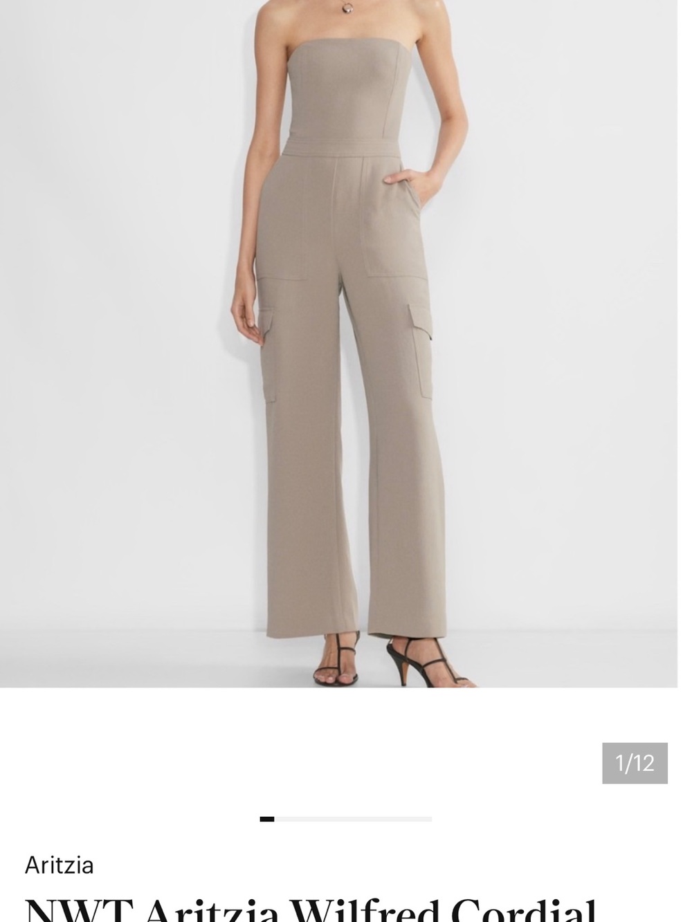 NWT Aritzia Wilfred Cordial Strapless Jumpsuit